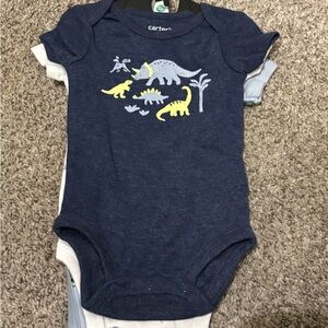 Carter's Dinosaur Print Baby Onesie set of three